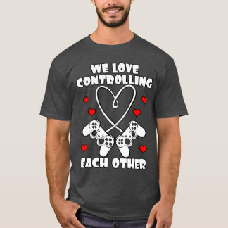 Game Controller Hearts Gaming Relationship Valenti T-Shirt