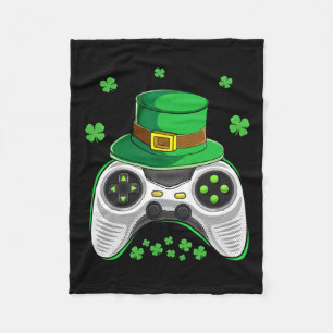 Game Controller Irish Gamer Boys St Patricks Day M Fleece Blanket
