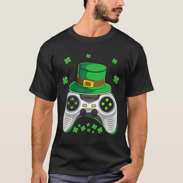 Game Controller Irish Gamer Boys St Patricks Day M T-Shirt (Front)