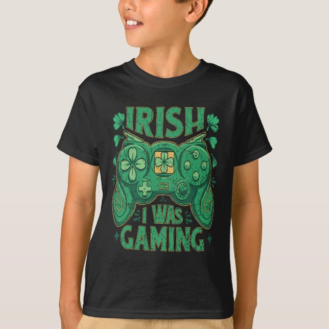 Game Controller Irish Gamer Boys St Patricks Day  T-Shirt (Front)