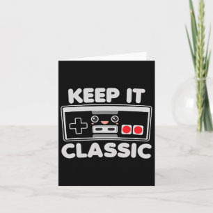 Game Controller Keep It Clic Humour 80s Retro Dark Card