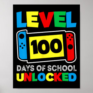 Game Controller Level 100 Days Of School Completed Poster
