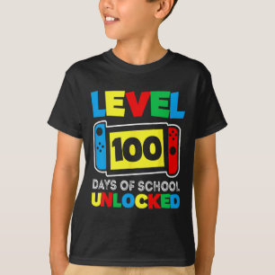 Game Controller Level 100 Days Of School Completed T-Shirt