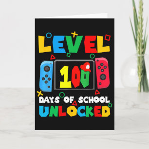 Game Controller Level 100 Days Of School Unlocked  Card