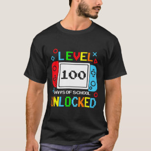 Game Controller Level 100 Days Of School Unlocked T-Shirt