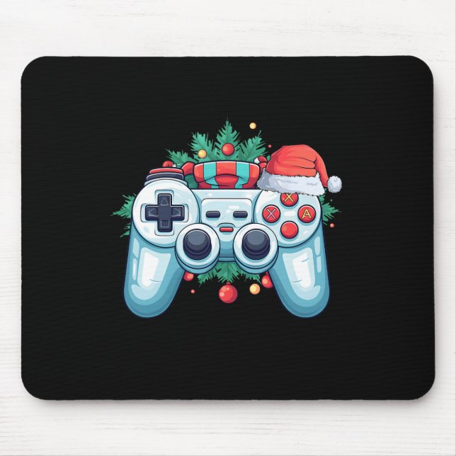 Game Controller Santa Hat Christmas Gaming X-mas G Mouse Mat (Front)
