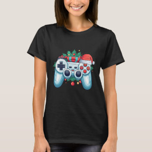 Game Controller Santa Hat Christmas Gaming X-mas G T-Shirt