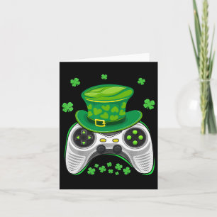Game Controller Shamrock Gamer St Patricks Day Gam Card