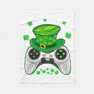 Game Controller Shamrock Gamer St Patricks Day Gam Fleece Blanket