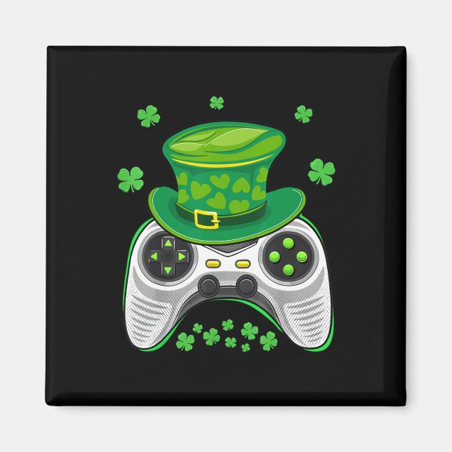 Game Controller Shamrock Gamer St Patricks Day Gam Magnet (Front)
