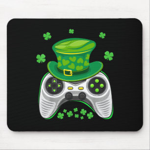 Game Controller Shamrock Gamer St Patricks Day Gam Mouse Mat