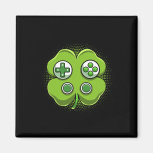 Game Controller Shamrock St Patricks Day Gamer Boy Magnet