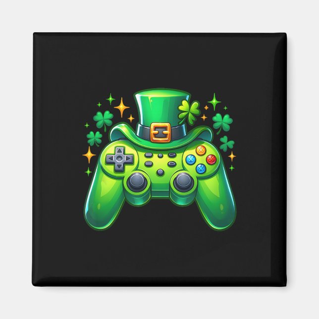 Game Controller St Patricks Day Gamer Irish Boys M Magnet (Front)