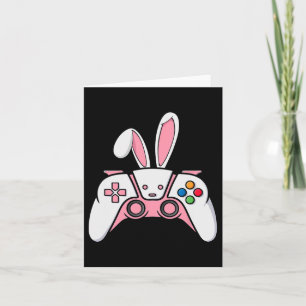 Game Controller With Bunny Ears Funny Easter Gamin Card