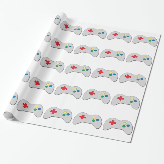 Game Controller Wrapping Paper (Unrolled)