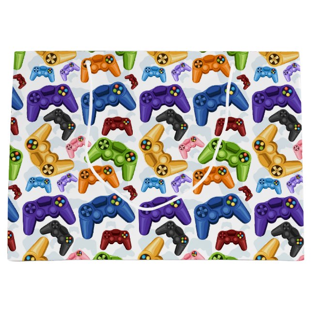 Game Controllers  Large Gift Bag (Front)