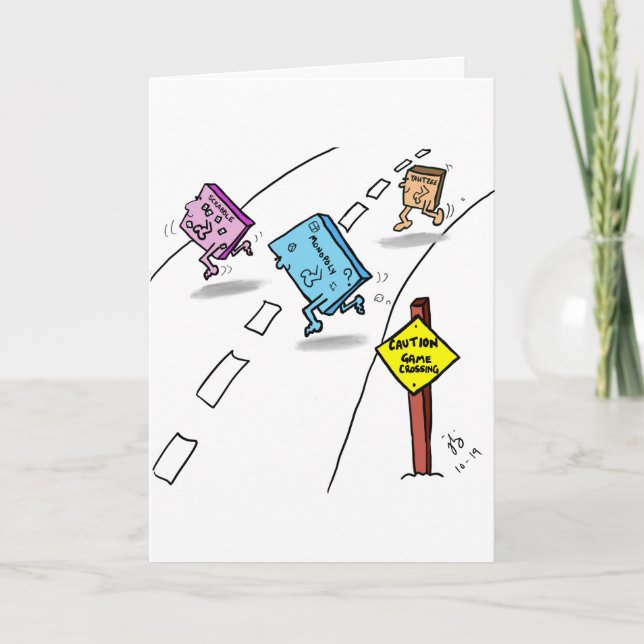 Game Crossing belated birthday card (Front)