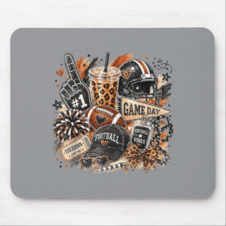 Game Day Aamerican Football Mum Leopard For Men Mouse Mat