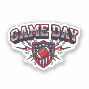 Game Day American Football Patriotic Shield Sports