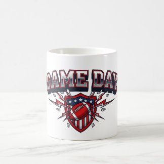 Game Day American Football Patriotic Shield Sports Coffee Mug