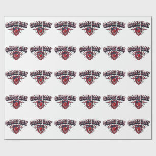 Game Day American Football Patriotic Shield Sports Wrapping Paper
