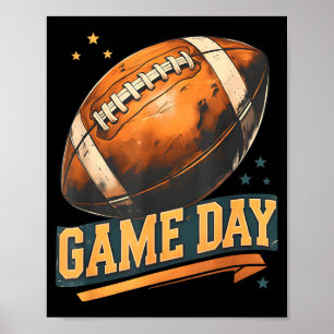 Game day american football player team coach men poster