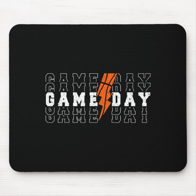 Game Day Basball Lightning Sport Player Coach Mouse Mat (Front)