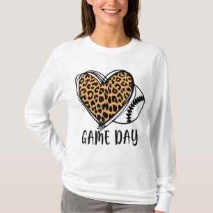 Game Day Baseball Life Softball Life Leopard Mothe T-Shirt
