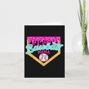 Game Day Baseball Mama Ice Cream Drip Baseball Mum Card