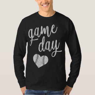 Game Day Baseball Softball Mum Heart Gift T-Shirt