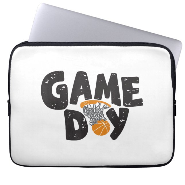 Game Day Basketball Funny Youth Men Women Sports V Laptop Sleeve (Front)