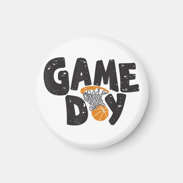 Game Day Basketball Funny Youth Men Women Sports V Magnet (Front)