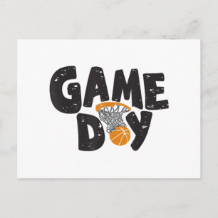 Game Day Basketball Funny Youth Men Women Sports V Postcard