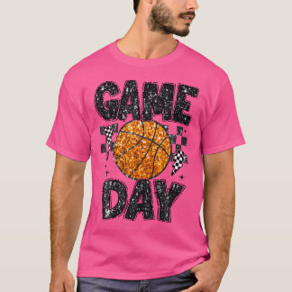 Game Day Basketball Life Cute Mama Mum Matching Re T-Shirt