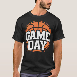 Game Day Basketball Sport Player Orange Ball Cool T-Shirt