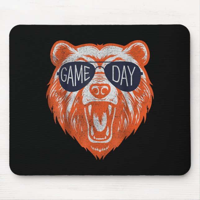 Game day bear  mouse mat (Front)