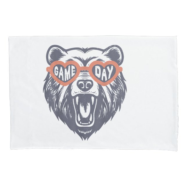 Game Day Bear Pillowcase (Front)