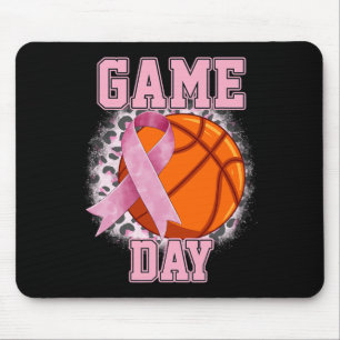 Game Day Breast Cancer Awareness Basketball Tackle Mouse Mat
