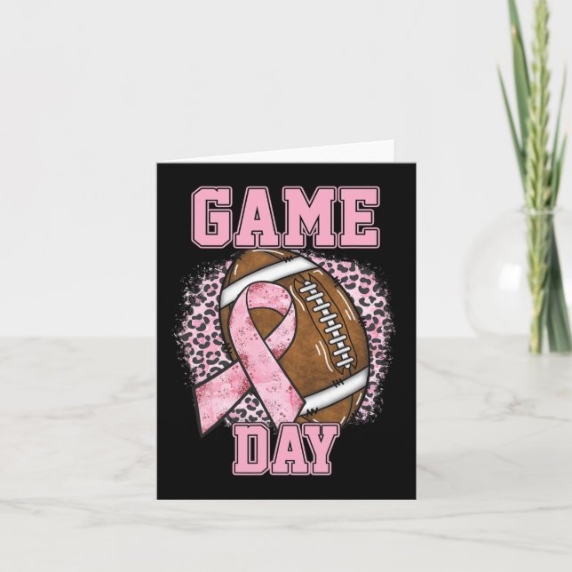 Game Day - Breast Cancer Awareness Pink Football M Card (Front)