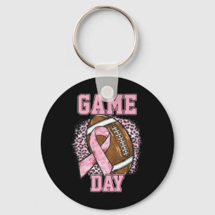 Game Day - Breast Cancer Awareness Pink Football M Key Ring