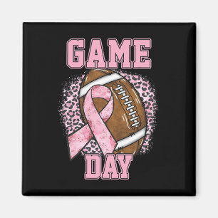 Game Day - Breast Cancer Awareness Pink Football M Magnet