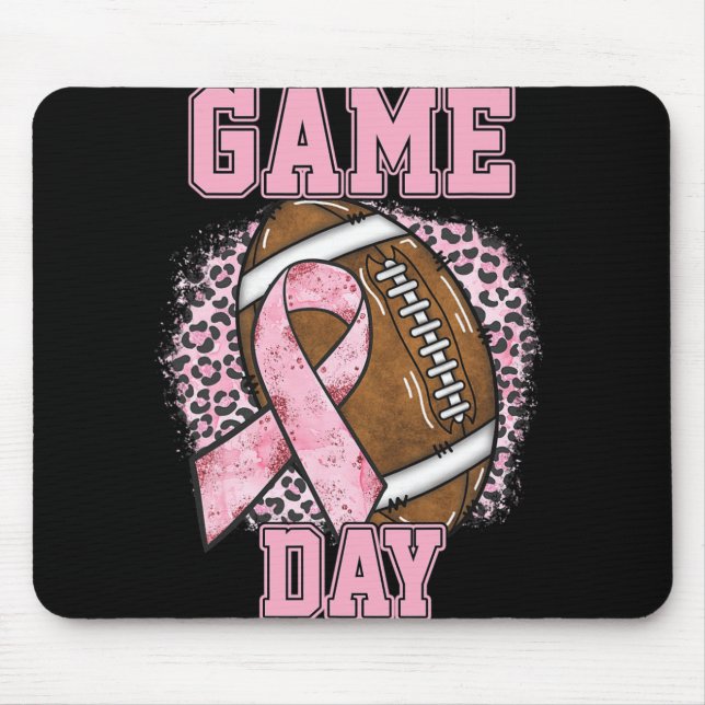 Game Day - Breast Cancer Awareness Pink Football M Mouse Mat (Front)