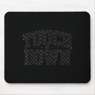 Game Day Checkered Touchdown Season Preppy America Mouse Mat