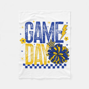 Game Day Cheer Mum Gift For Cheerleading Coach Blu Fleece Blanket