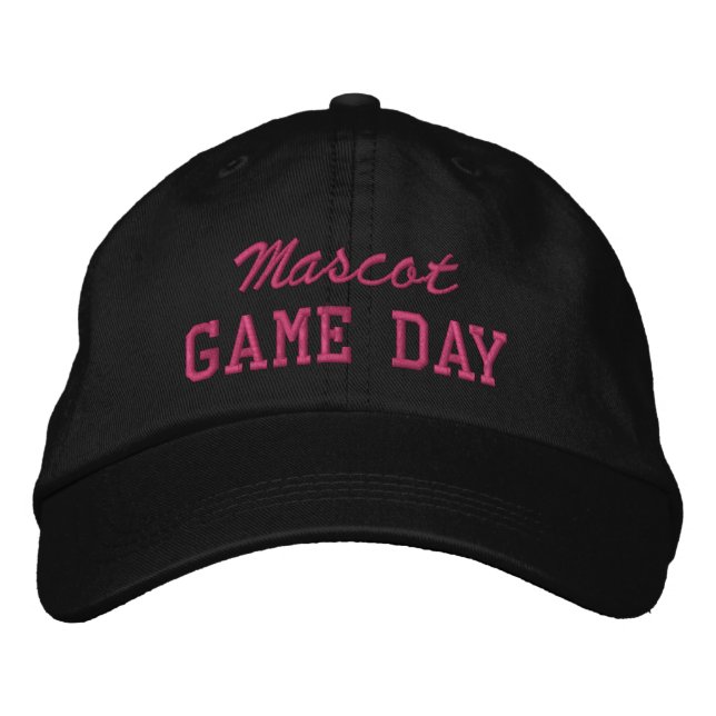 Game Day Custom Mascot or Team Name Embroidered Hat (Front)
