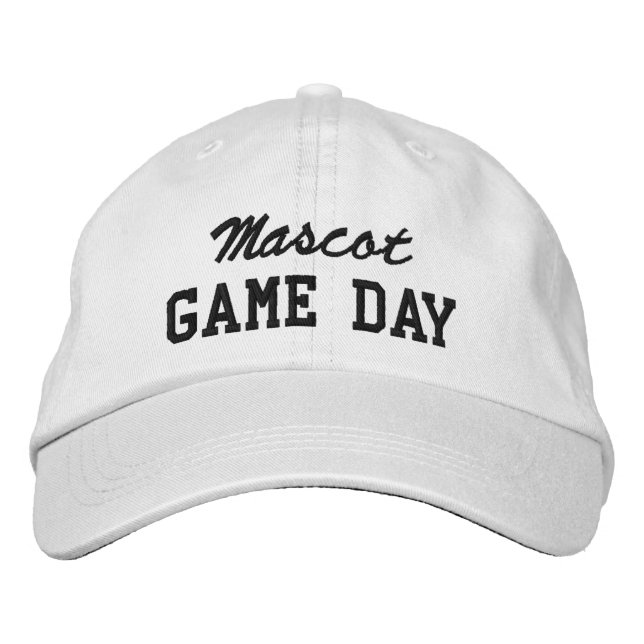 Game Day Custom Mascot or Team Name Embroidered Hat (Front)