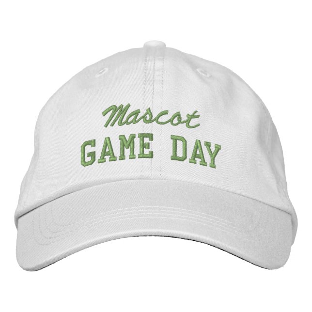 Game Day Custom Mascot or Team Name Embroidered Hat (Front)