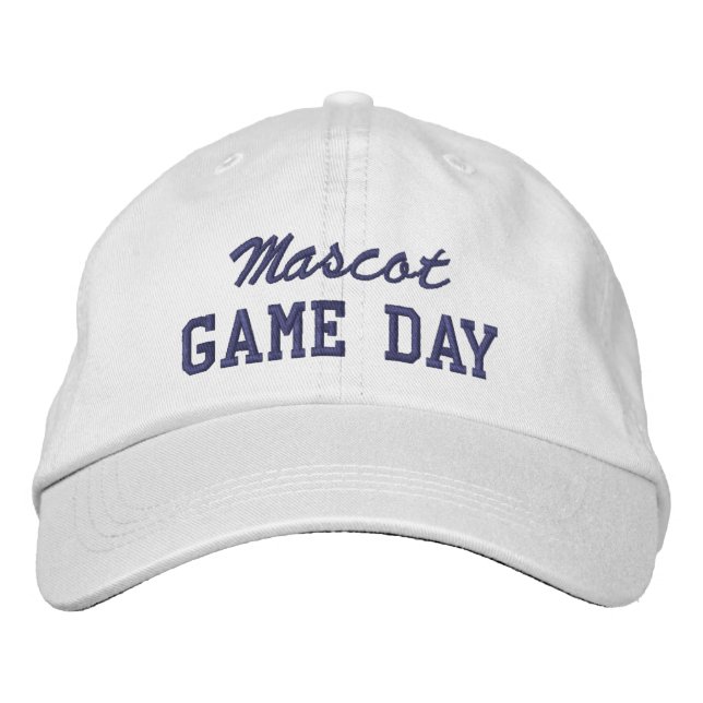 Game Day Custom Mascot or Team Name Embroidered Hat (Front)