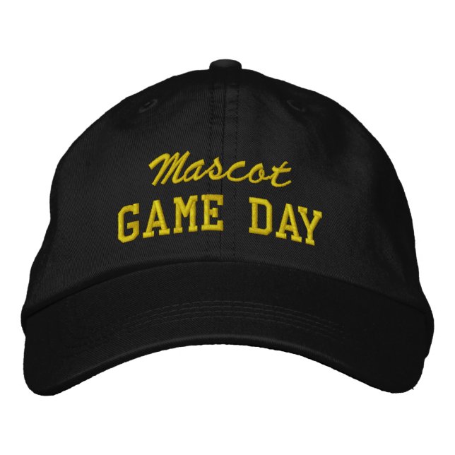 Game Day Custom Mascot or Team Name Embroidered Hat (Front)