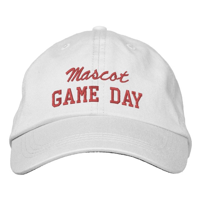 Game Day Custom Mascot or Team Name Embroidered Hat (Front)